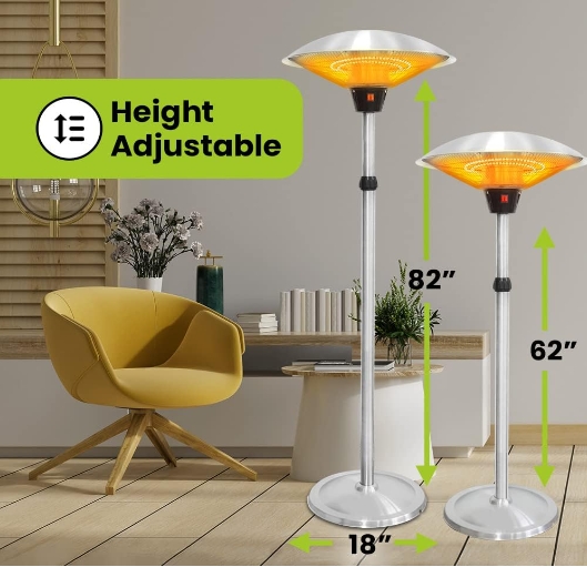 Waterproof heater for pergola